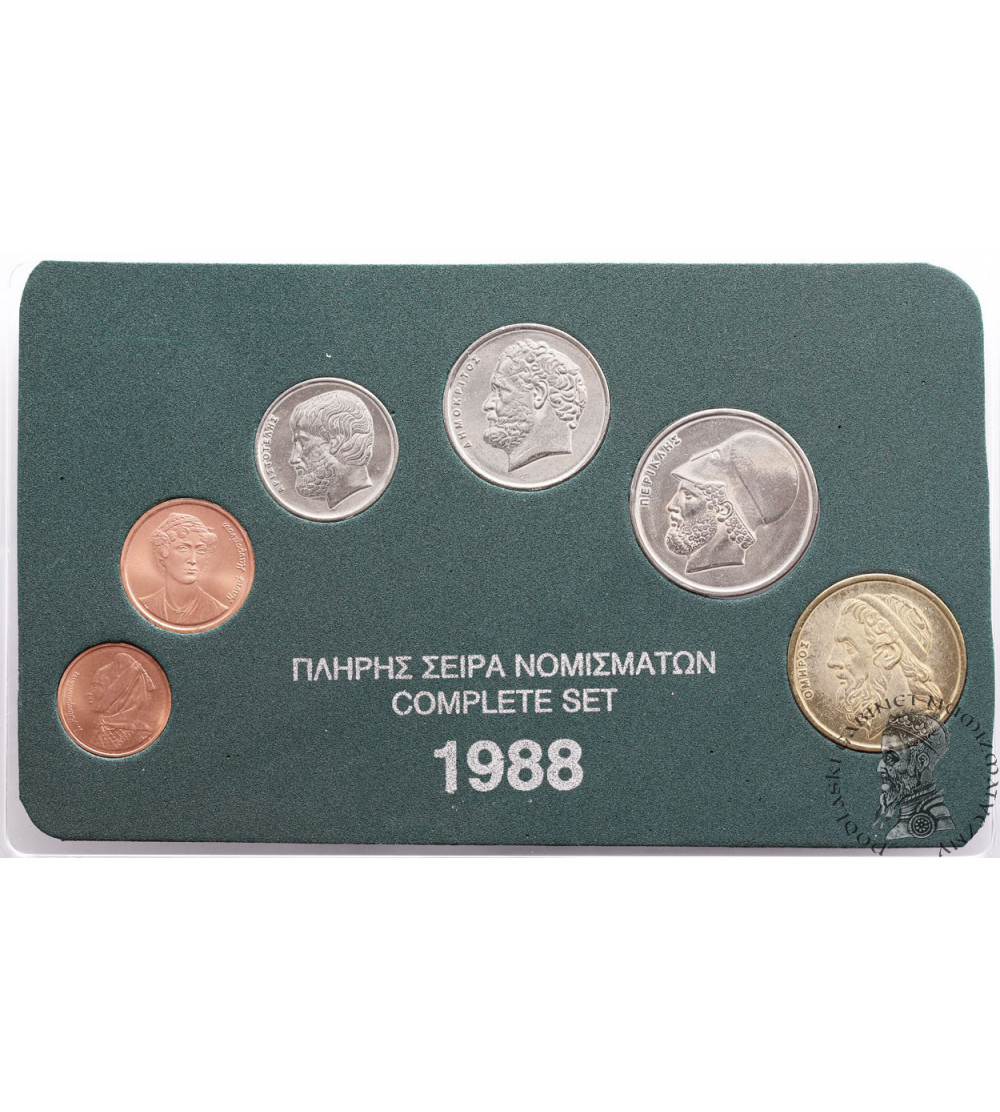 Greece. Set of circulating coins 1988, 6 pcs