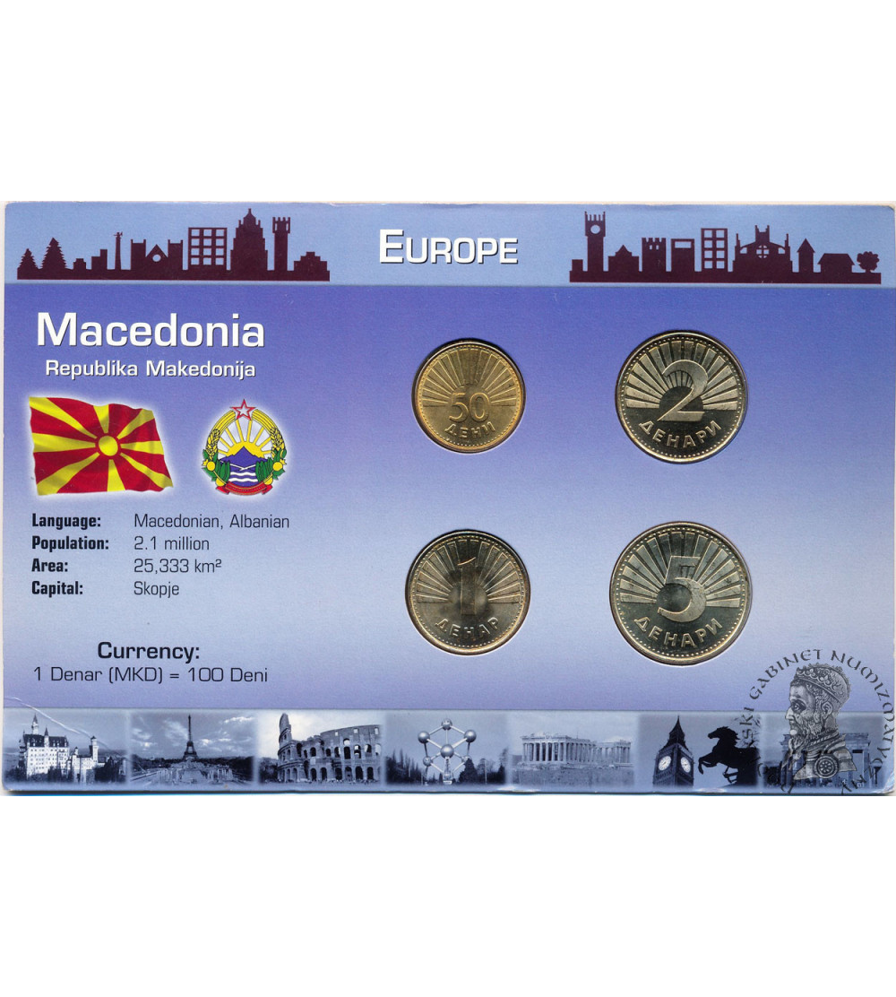 Macedonia. Set of circulation coins 1993 - 4 pcs, Europe series