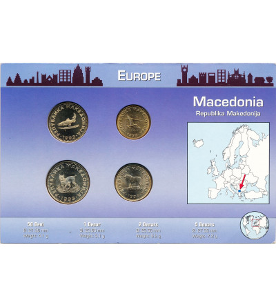 Macedonia. Set of circulation coins 1993 - 4 pcs, Europe series