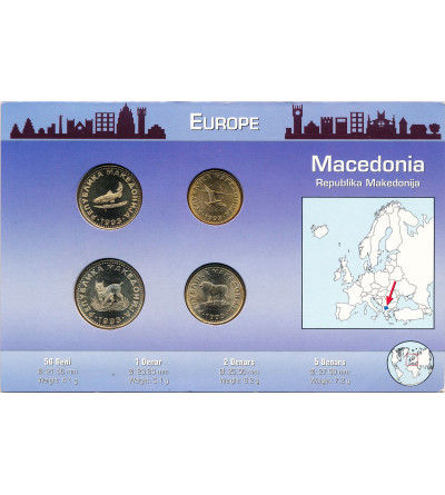 Macedonia. Zestaw monet obiegowych 1993 - 4 sztuki, Seria Europa