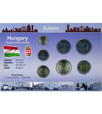 Węgry. Zestaw monet obiegowych 1998- 2006 - 7 sztuk, Seria Europa