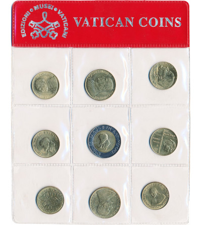 Watykan. Zestaw monet obiegowych - 9 sztuk