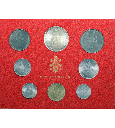 Vatican City.  Mint Annual Coin Set 1970, AN VIII, Paul VI 1963-1978