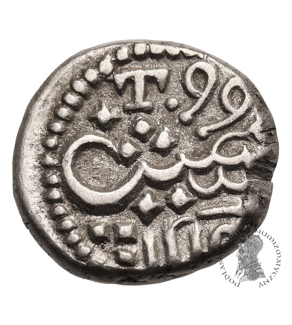 India British, Bomaby Presidency. AR 1/5 Rupee, AH 1214 / 1799 AD, Tellicherry mint, Malabar Coast