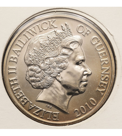 Guernsey. Official commemorative, 5 Pounds 2010, Florence Nightingale - Lady of the Lamp