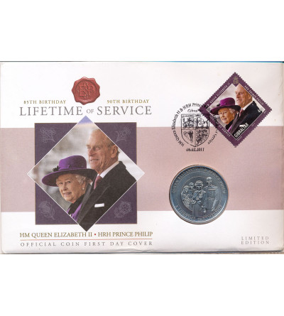 Cook Islands. Official commemorative coin, 1 Dollar 2011, HM Queen Elizabeth II, HRH Prince Philip