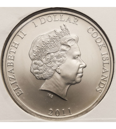 Cook Islands. Official commemorative coin, 1 Dollar 2011, HM Queen Elizabeth II, HRH Prince Philip