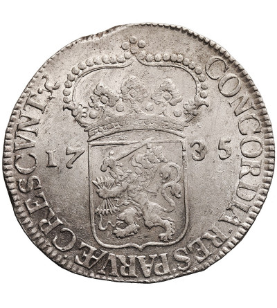 Netherlands, Overijssel. Zilveren Dukaat / Silver Ducat 1735, mint mark heron
