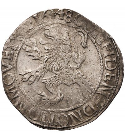 Niderlandy, Gelderland (Geldria). Talar lewkowy (Leeuwendaalder / Lion Daalder) 1648 - rycerz w lewo