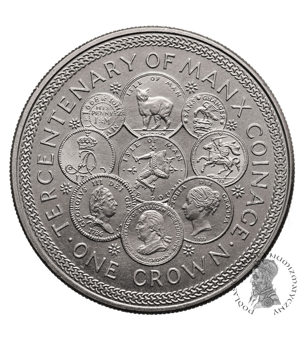 Wyspa Man. 1 Korona 1979, 300. rocznica powstania monet Manx