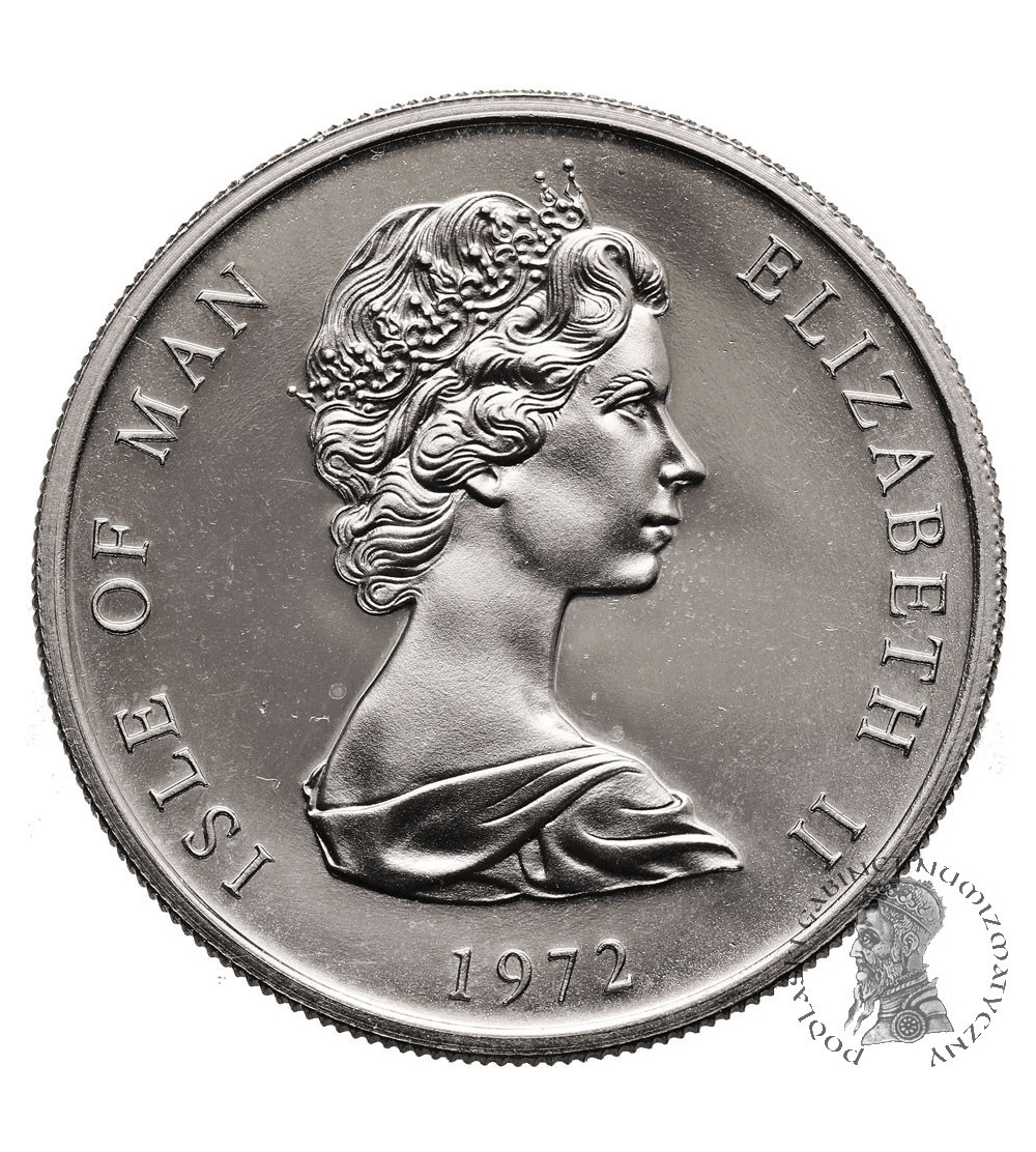 Isle of Man. 25 Pence (Crown) 1972, Silver Wedding Anniversary