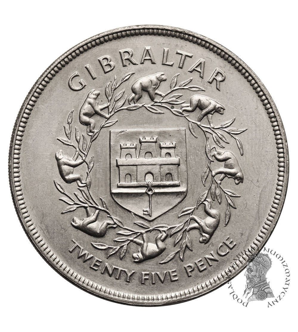 Gibraltar. 25 New Pence 1977, Queen's Silver Jubilee