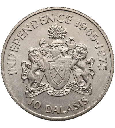 Gambia. 10 Dalasis 1975, 10th Anniversary of Independence
