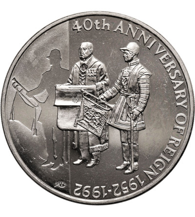 Falkland Islands. 50 Pence 1992, 40th Anniversary - Reign of Queen Elizabeth II,
