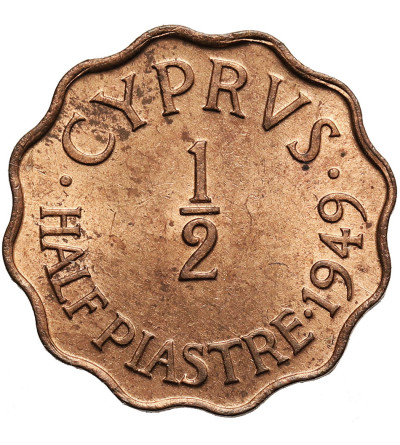 Cypr. 1/2 Piastre 1949, Jerzy VI