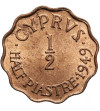 Cypr. 1/2 Piastre 1949, Jerzy VI
