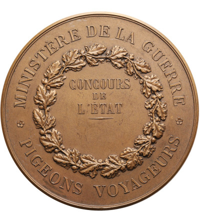 France. Medal for carrier pigeons, Ministry of War, 1870