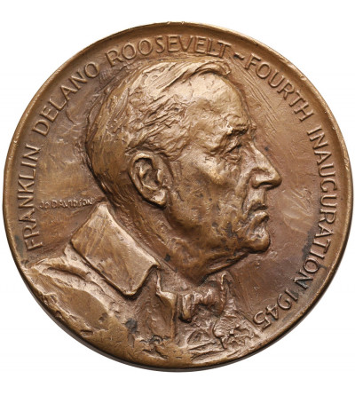 USA. Medal commemorating the Fourth Inauguration of Franklin Delano Roosevelt, 1945