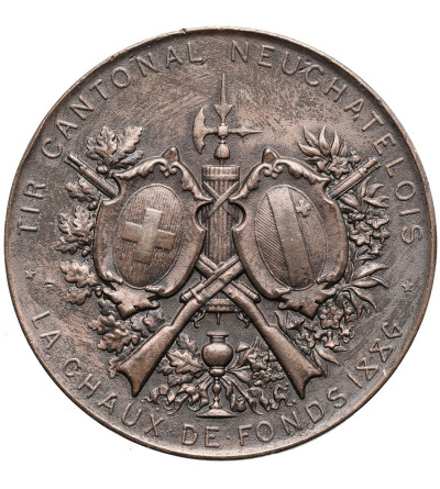 Switzerland. Medal for the Cantonal Shooting Festival of Neuchâtel in La Chaux-de-Fonds ,1886