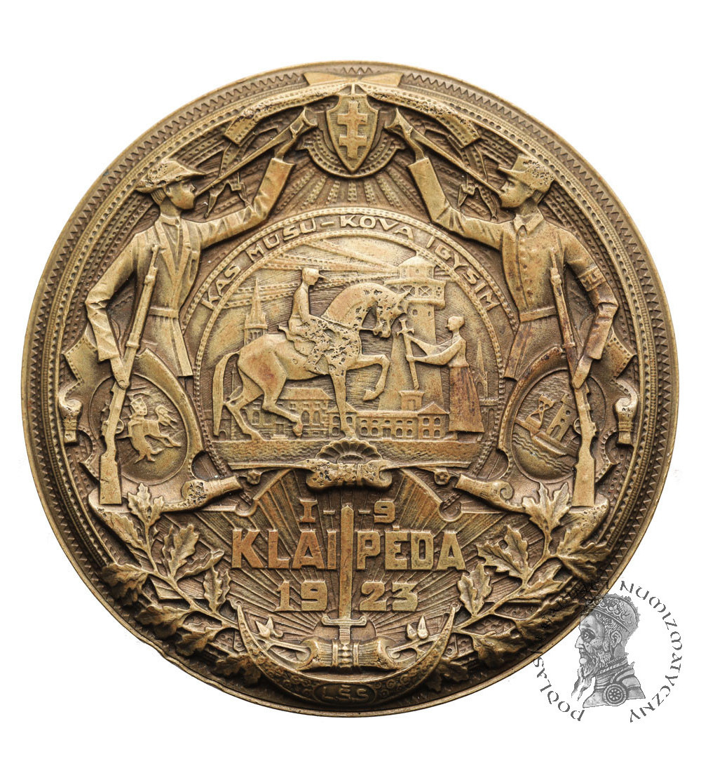 Litwa. Medal 1927, poświęcony piątej rocznicy powstania w Kłajpedzie (Memel), 1923