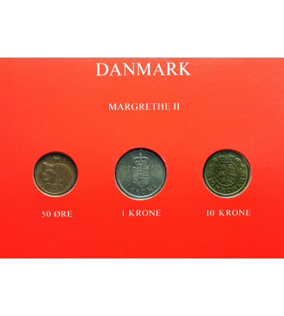 Dania, Małgorzata II. Oficjalny menniczy zestaw monet obiegowych 1989
