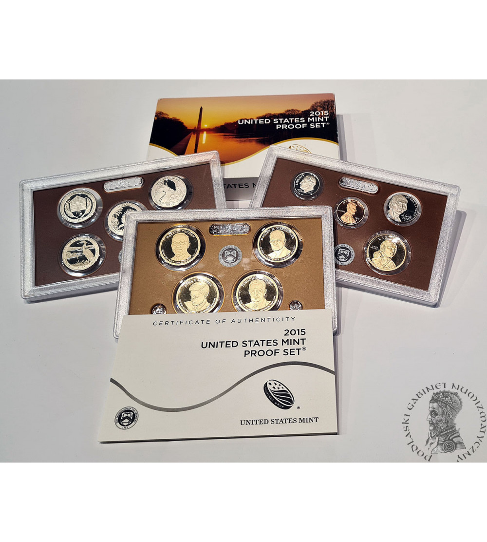 USA. Official Annual Proof Set 2015 S, San Francisco (14 coins)