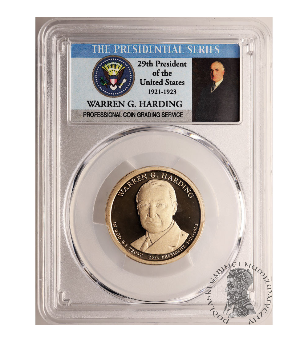 USA. Proof 1 Dollar 2014 S, San Francisco, 29th President Warren G. Harding - PCGS PR 69 DCAM