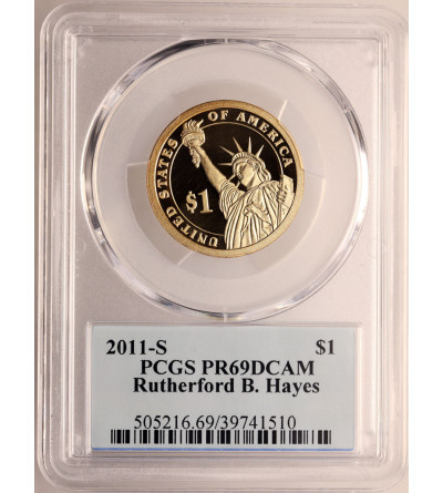 USA. Proof 1 dolar 2011 S, San Francisco, 19. Prezydent Rutherford B. Hayes - PCGS PR 69 DCAM