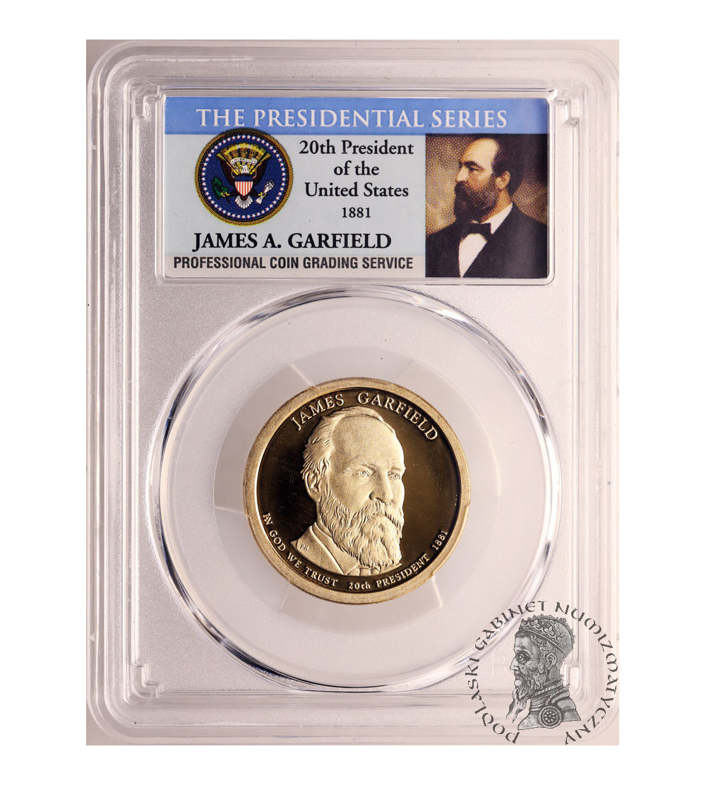 USA. Proof 1 Dollar 2011 S, San Francisco, 20th President James A. Garfield - PCGS PR 69 DCAM