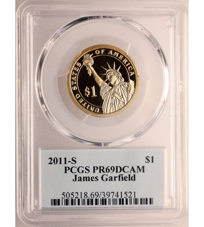 USA. Proof 1 dolar 2011 S, San Francisco, 20. Prezydent James A. Garfield - PCGS PR 69 DCAM