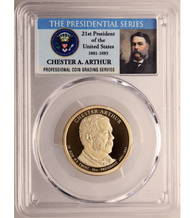 USA. Proof 1 Dollar 2012 S, San Francisco, 21st President Chester A. Arthur - PCGS PR 69 DCAM