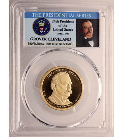 USA. Proof 1 Dollar 2012 S, San Francisco, 24th President Grover Cleveland - PCGS PR 69 DCAM