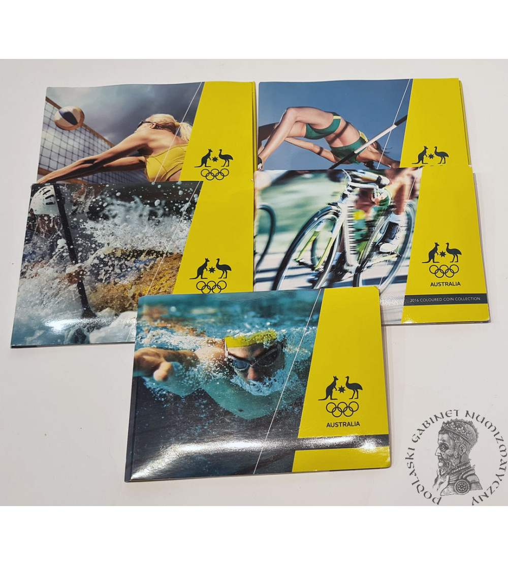 Australia. Collection 25 x 2 Colored Dollars 2016, Australian Olympic Team Rio de Janeiro