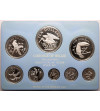 Belize. Rocznikowy Srebrny Zestaw Proof: 1, 5, 10, 25, 50 Centów, 1, 5, 10 Dolarów 1981