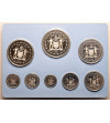 Belize. Annual Sterling Silver Proof Set: 1, 5, 10, 25, 50 Cents, 1, 5, 10 Dollars 1981