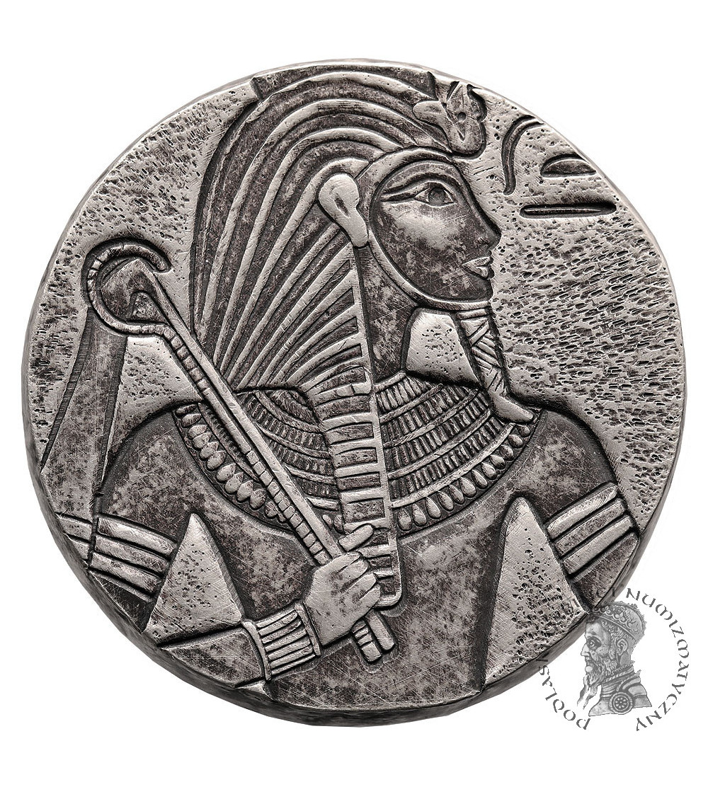 Czad. 3000 Franków 2016, Egyptian Relic Series King Tut (Seria egipskich relikwii - Król Tut), 5 uncji srebra .999