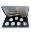 Commonwealth. Silver Set Proof: 7 x 1 Crown 1980, 80th Birthday of the Queen Mother, Royal Mint