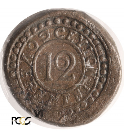 Ceylon, British Colony. 1 / 12 Rixdollar 1803, elephant left (39,60 g.) - PCGS XF 45