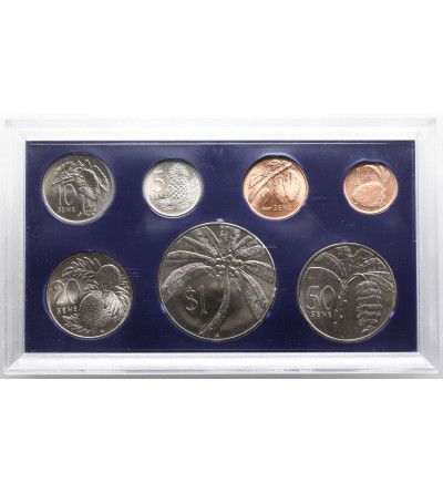 Western Samoa. Annual Mint Coin Set: of 1, 2, 5, 10, 20, 50 Sene and 1 Dollar 1974