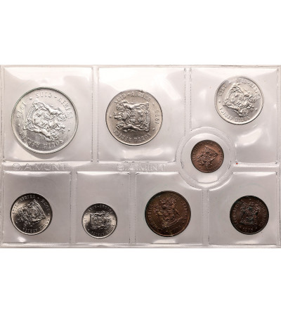 RPA. Menniczy Rocznikowy Zestaw 1975: 1/2, 1, 2, 5, 10, 20, 50 Centów i 1 Rand (8 sztuk), SOUTH AFRICA
