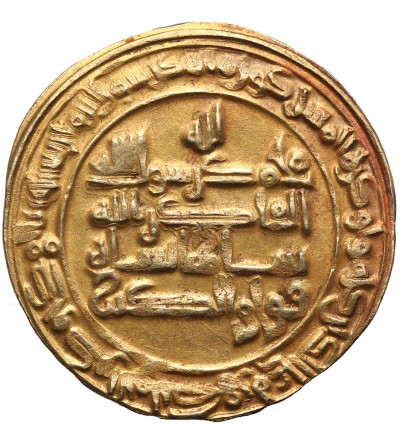 Abbasydzi, Kalifat Bagdad, Buwayhid. Baha' al-Dawla AH 379-403 i al-Qadir AH 381-422. Złoty Dinar, AH 399 / 1008/9 AD