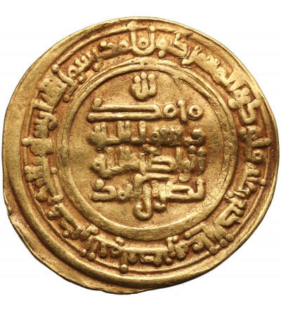 Samanid Empire, Nasr II bin Ahmad, AH 301-331 / 914-943 AD. Gold Dinar, AH 324 / 935/36 AD, Nishapur Mint