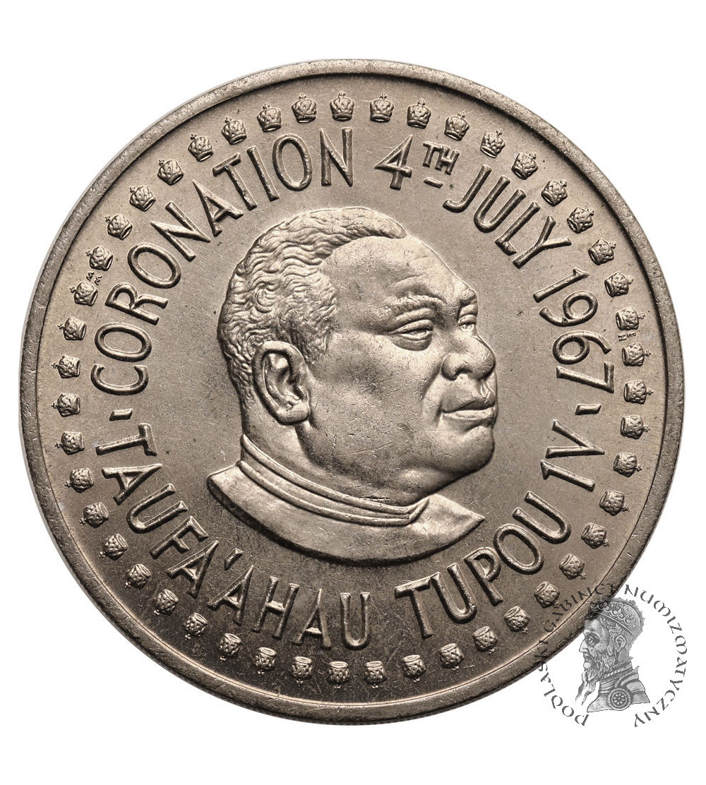 Tonga. 1 Pa'anga 1967, Coronation of Taufa'ahau Tupou IV