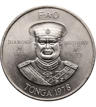 Tonga (Taufa'ahau Tupou IV). 2 Pa'anga 1978, F.A.O. / 60. urodziny Władcy