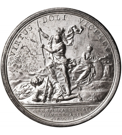 Francja, Ludwik XIV Król Słońce. Medal 1702, Bitwa o Cremonę