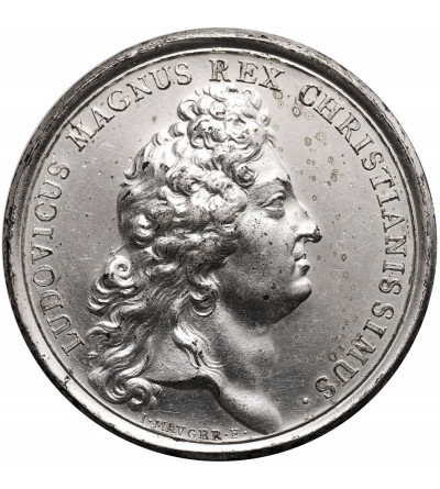 Francja, Ludwik XIV Król Słońce. Medal 1681 upamiętniający zakup twierdzy Casale od księcia Manuty