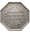 Francja, Ludwik XVIII (1814-1824). Srebrny żeton oktagonalny 1806 (wybity w 1815),  Compagnie des salines