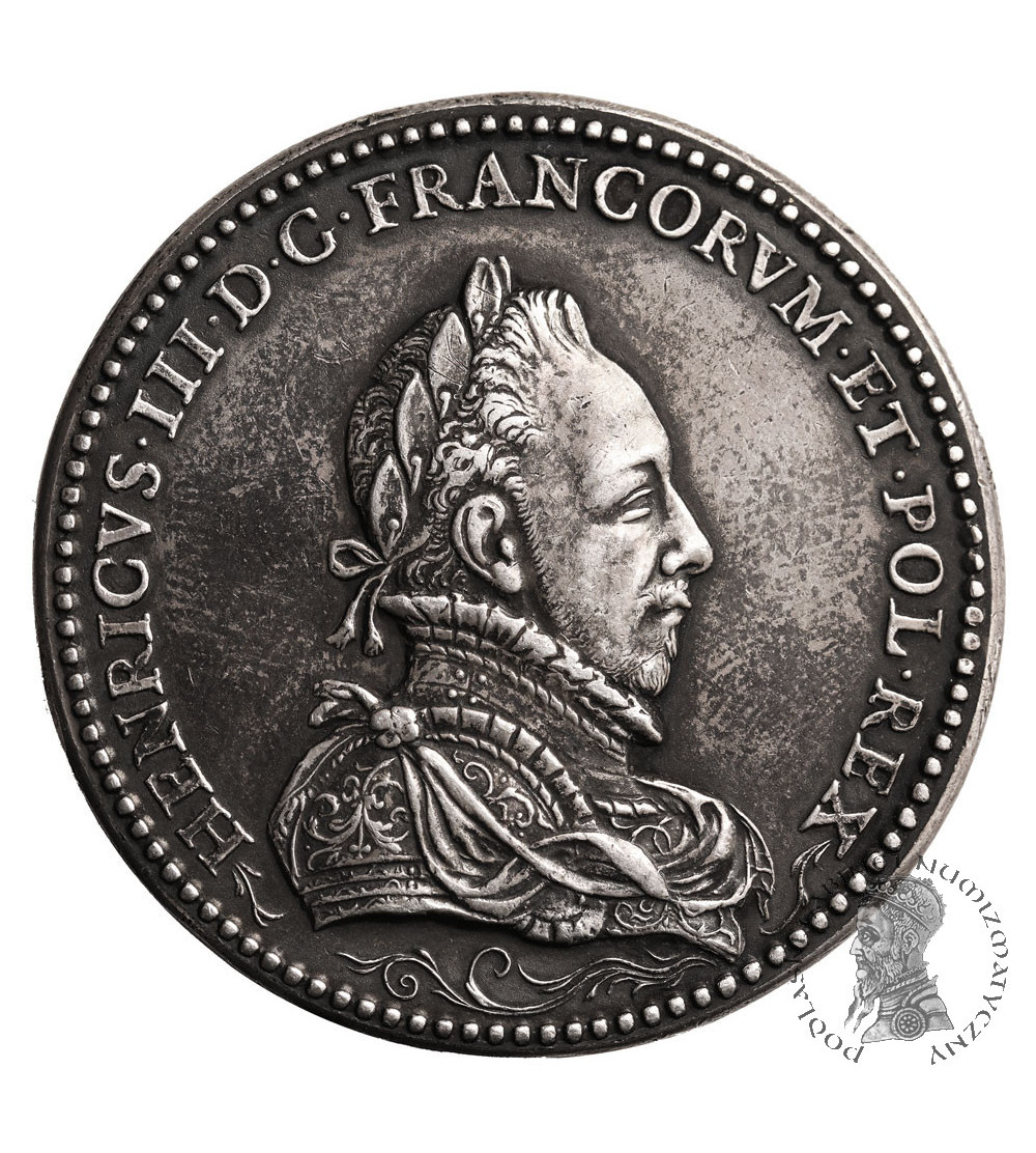 Francja / Polska, Henryk III Walezy i Ludwika Lotaryńska. Srebrny medal bez daty (ok. 1579)