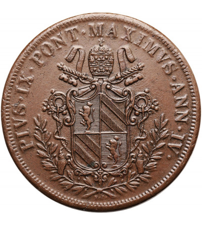 Papal States (Vatican), Pius IX 1846-1878. 5 Baiocchi 1850 R - AN IV, Rome Mint