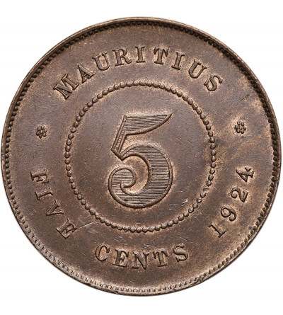 Mauritius. 5 Cents 1924, George V